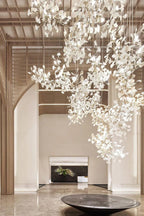 Cermaic Leaf Gingko Chandelier F