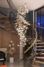 Cermaic Leaf Gingko Chandelier F