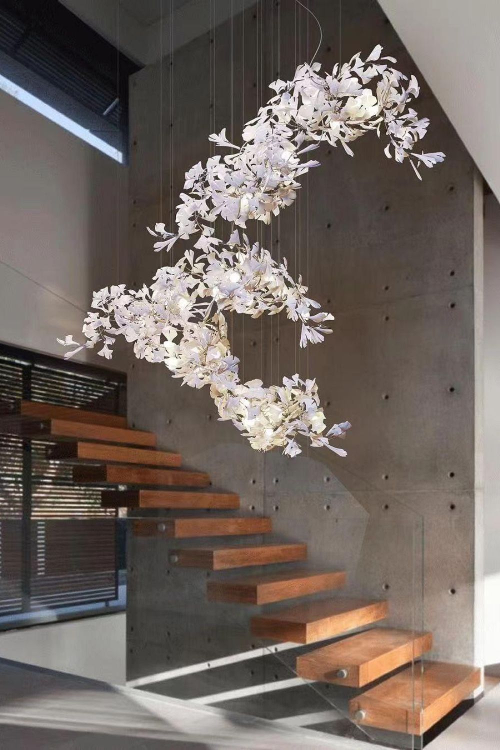 Cermaic Leaf Gingko Chandelier F