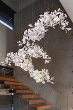 Cermaic Leaf Gingko Chandelier F
