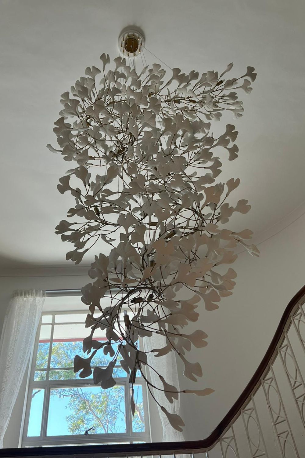 Cermaic Leaf Gingko Chandelier F