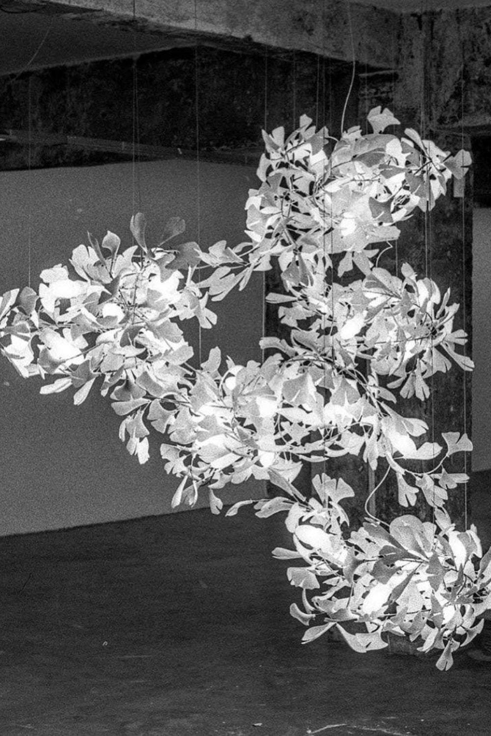 Cermaic Leaf Gingko Chandelier F
