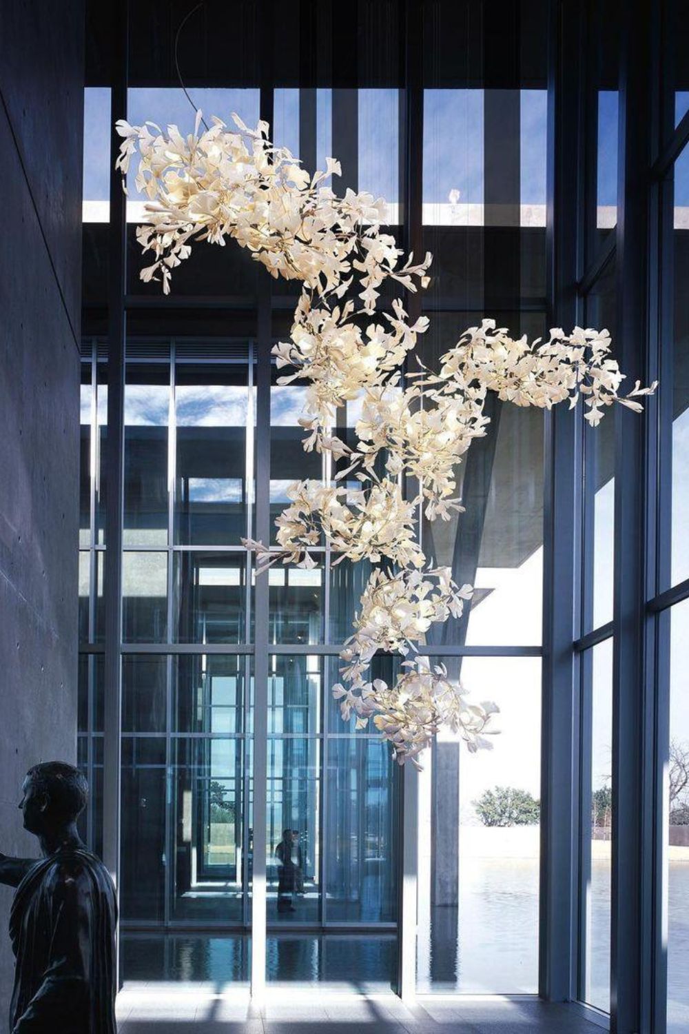 Cermaic Leaf Gingko Chandelier F