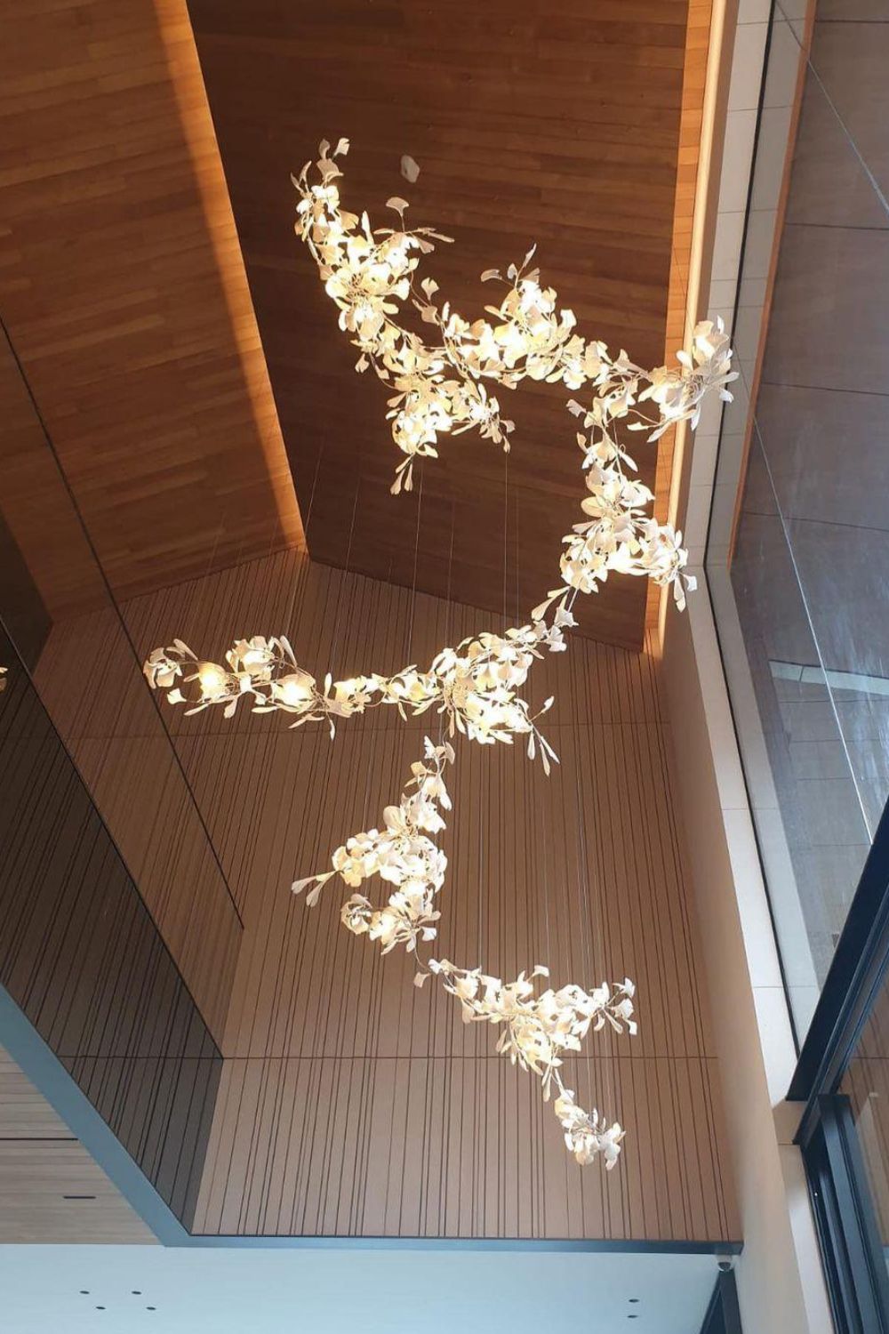 Cermaic Leaf Gingko Chandelier F