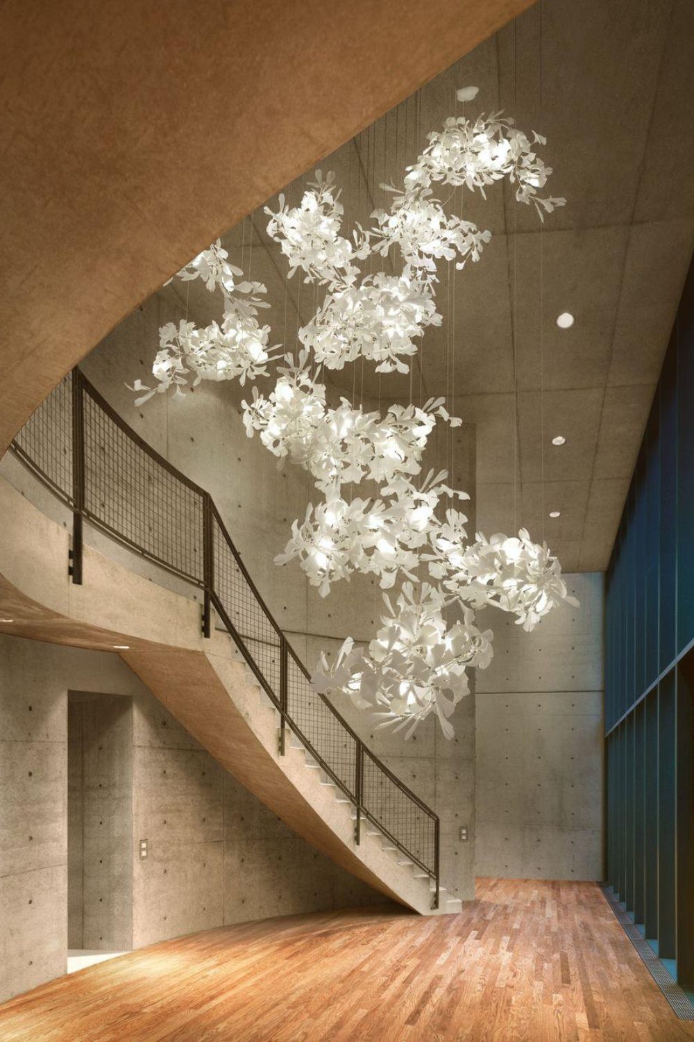 Cermaic Leaf Gingko Chandelier F