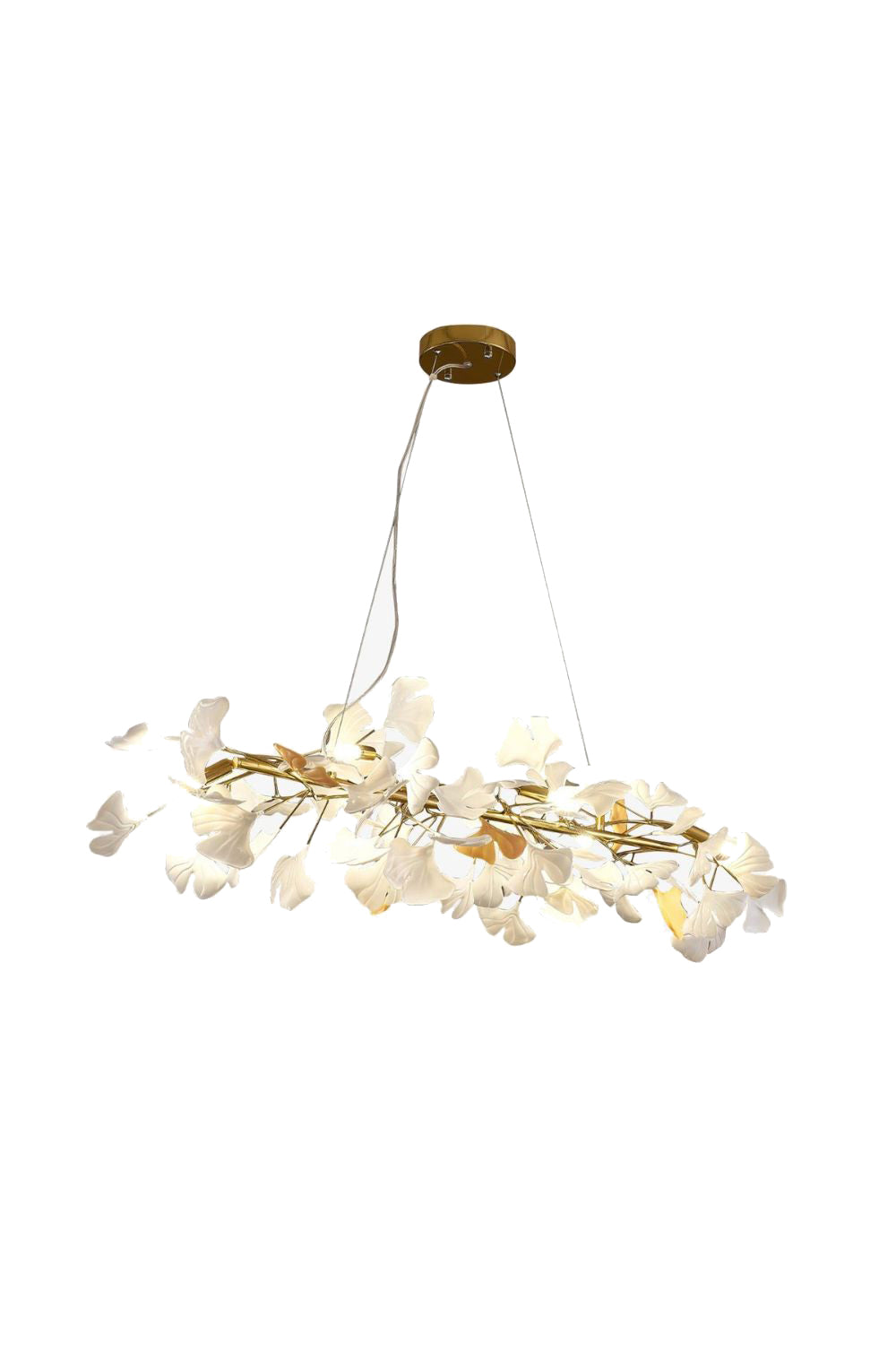 Cermaic Leaf Gingko Chandelier M