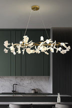 Cermaic Leaf Gingko Chandelier M