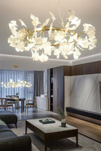 Cermaic Leaf Gingko Chandelier M