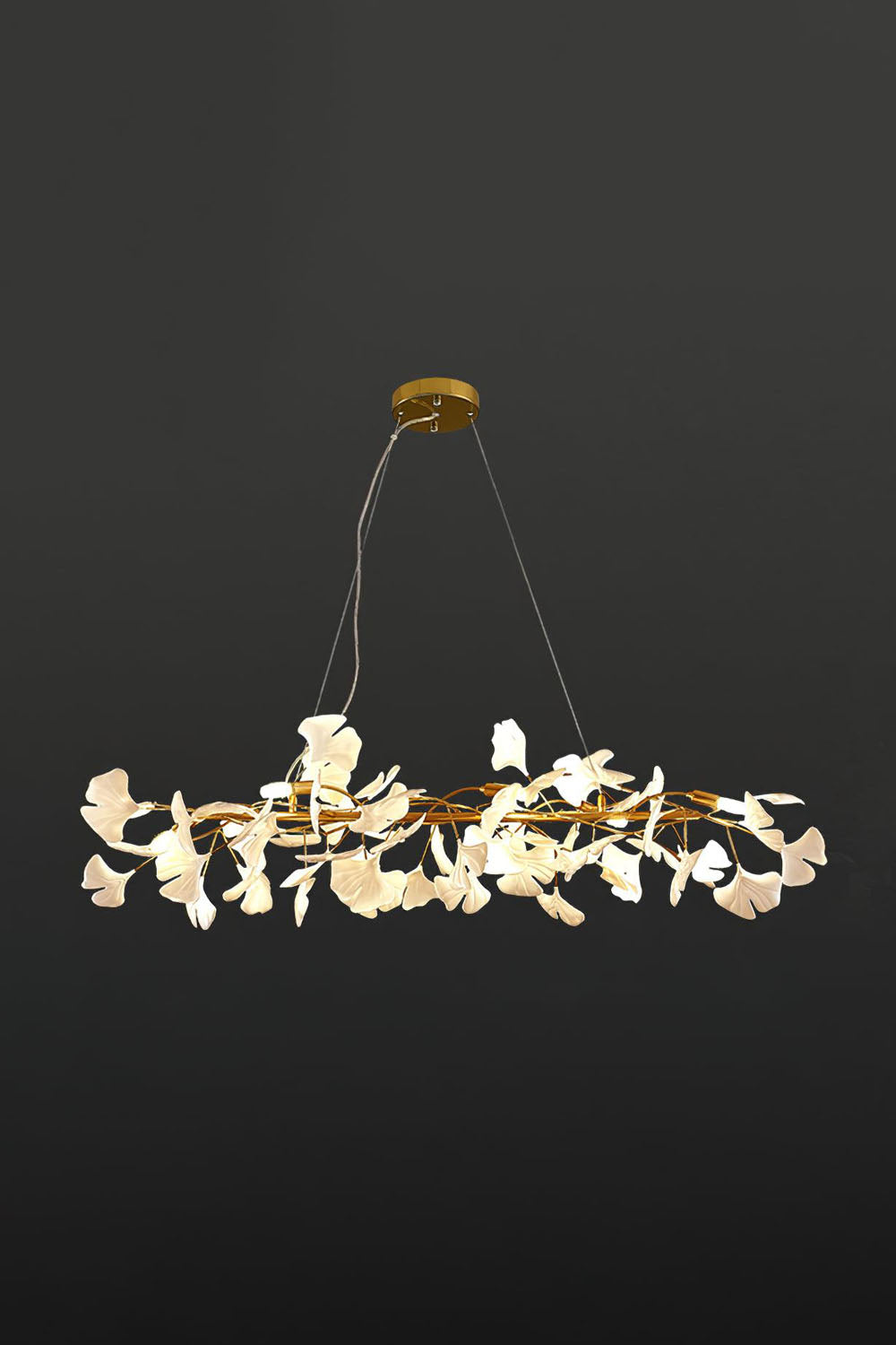 Cermaic Leaf Gingko Chandelier M