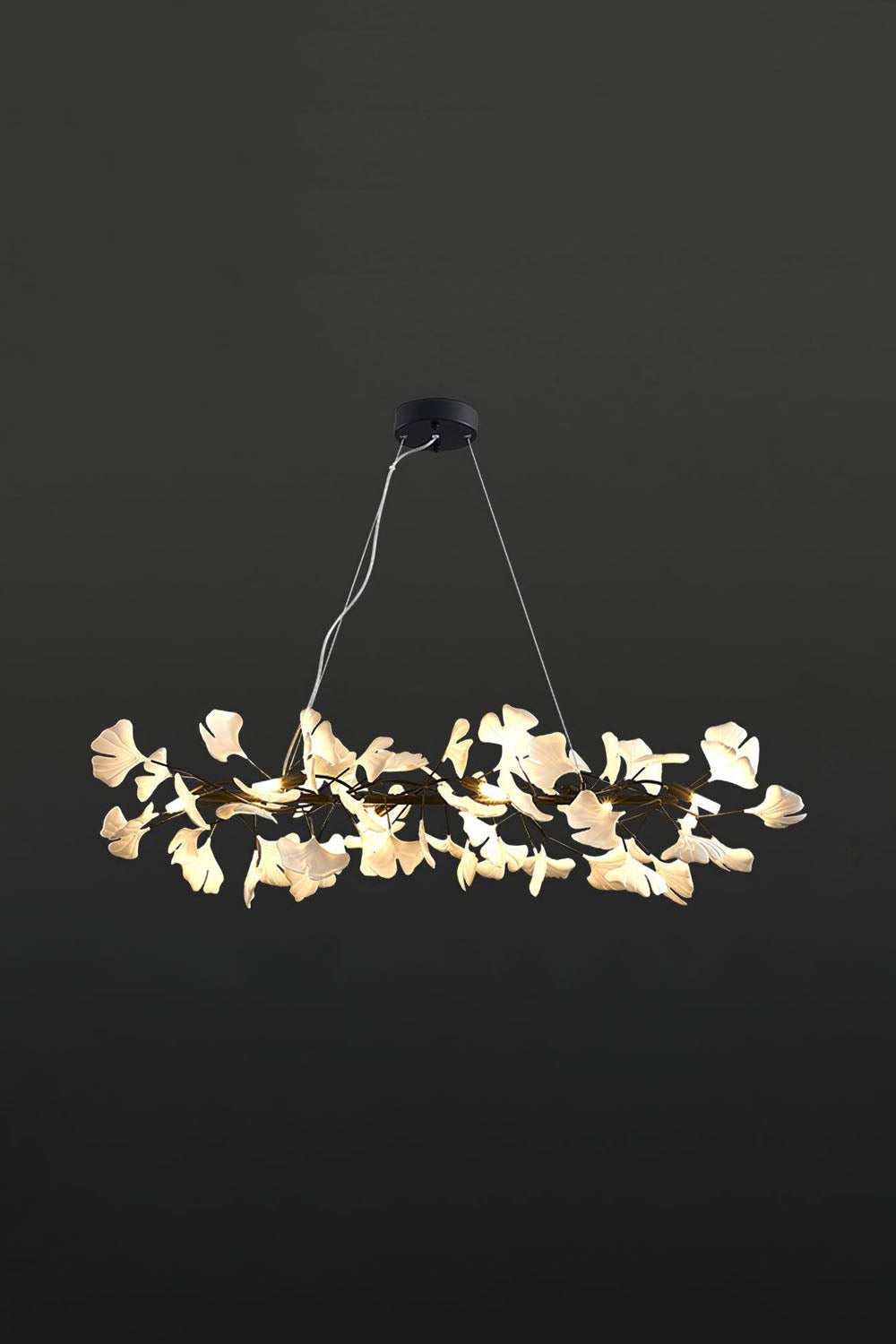 Cermaic Leaf Gingko Chandelier M