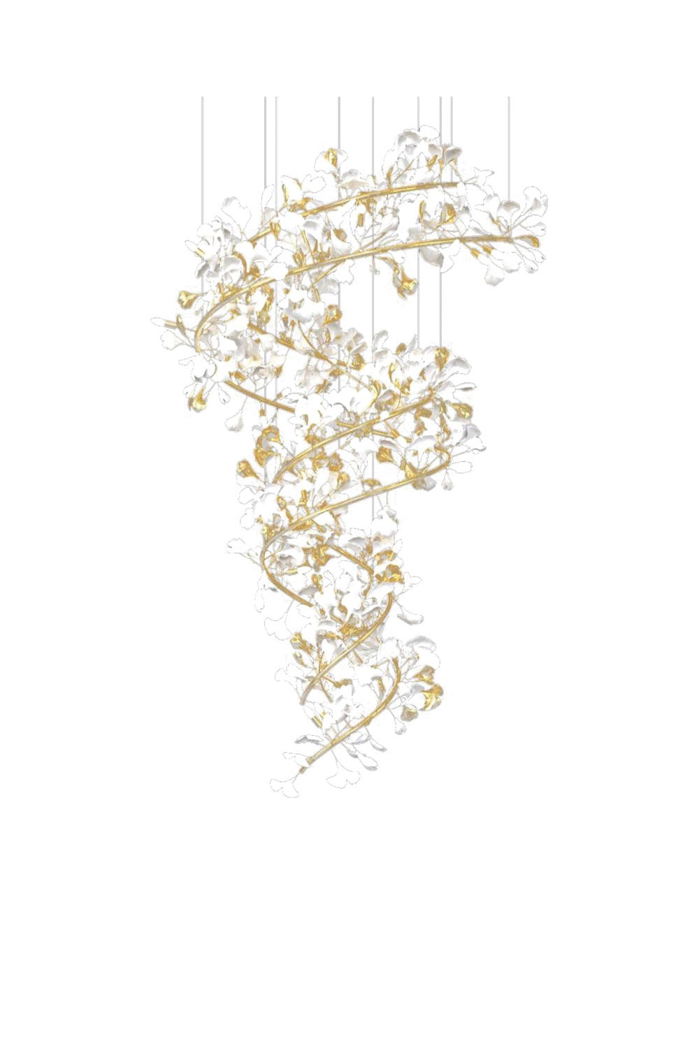 Cermaic Leaf Gingko Chandelier Q