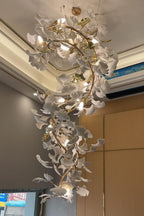 Cermaic Leaf Gingko Chandelier Q