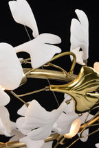 Cermaic Leaf Gingko Chandelier Q