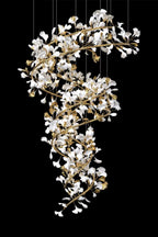 Cermaic Leaf Gingko Chandelier Q