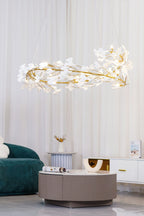 Cermaic Leaf Gingko Chandelier U