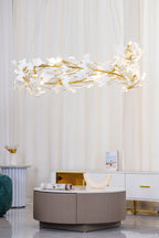 Cermaic Leaf Gingko Chandelier U