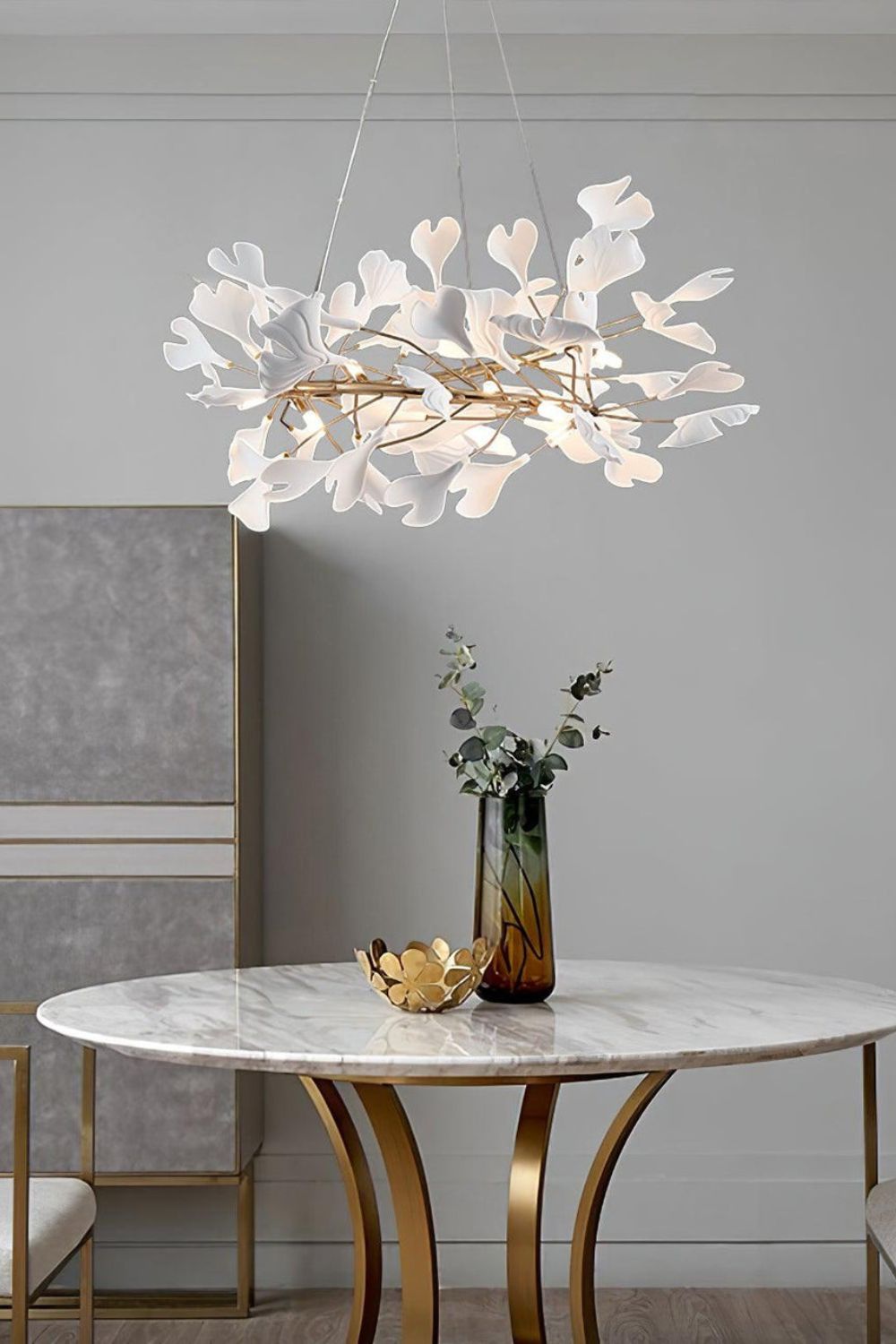 Cermaic Leaf Gingko Chandelier U