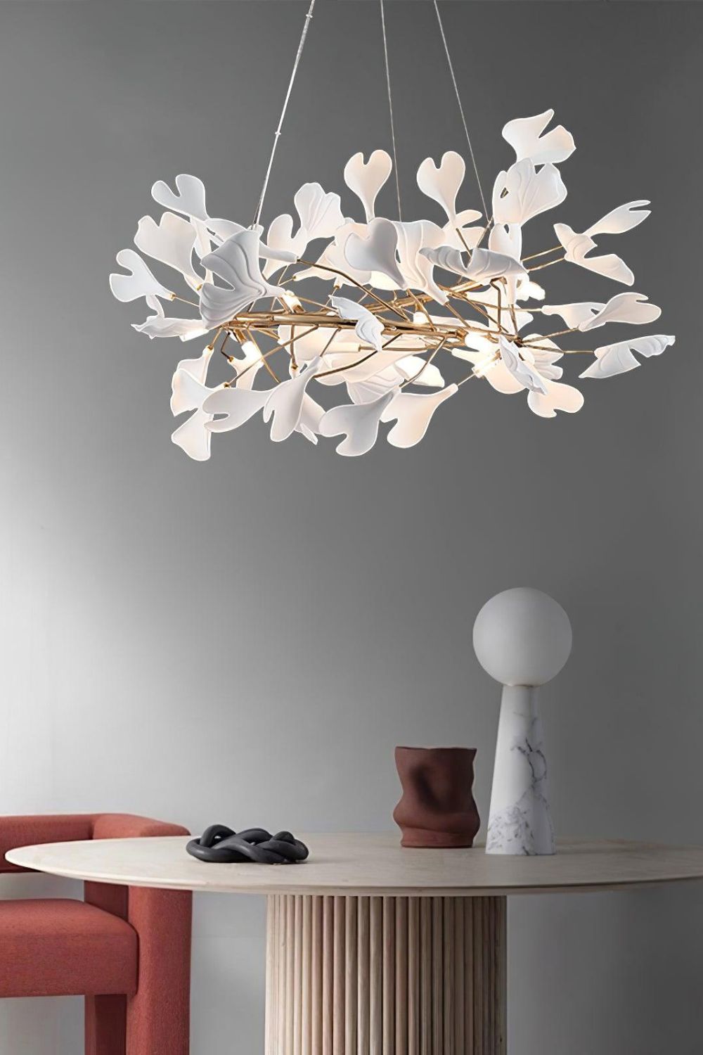 Cermaic Leaf Gingko Chandelier U