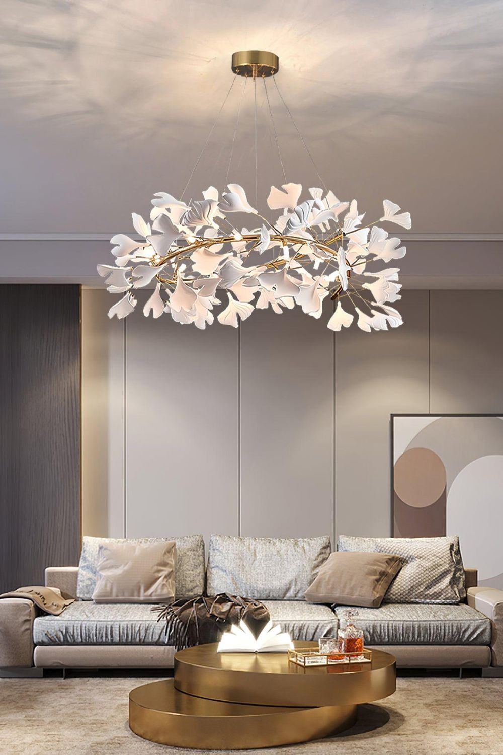 Cermaic Leaf Gingko Chandelier U
