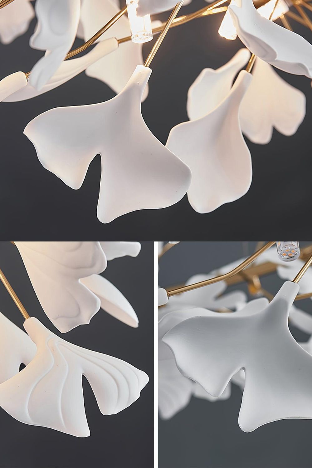 Cermaic Leaf Gingko Chandelier U