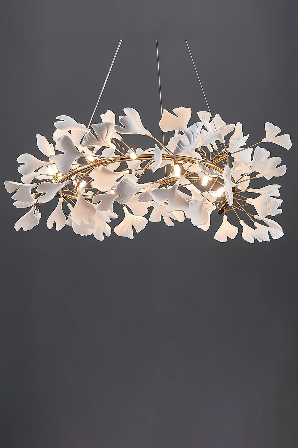 Cermaic Leaf Gingko Chandelier U