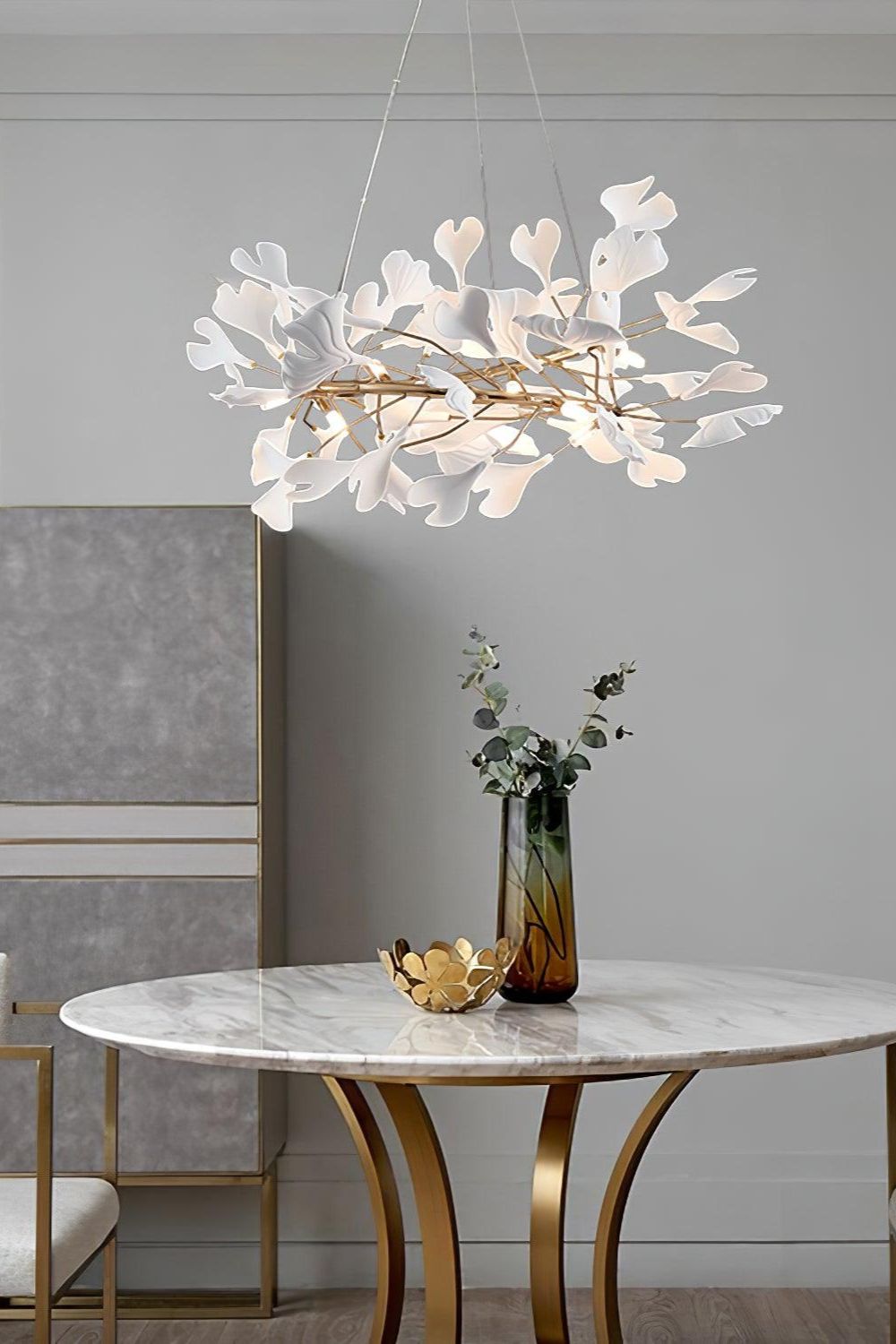 Cermaic Leaf Gingko Chandelier U
