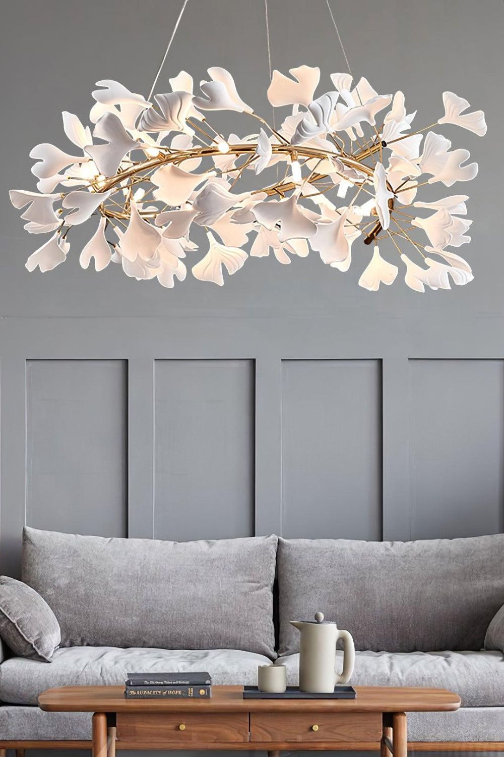 Cermaic Leaf Gingko Chandelier U