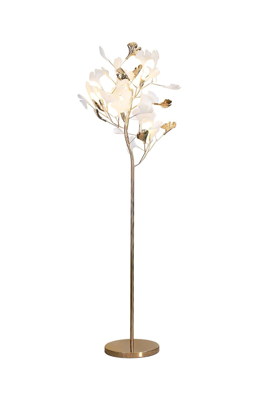Cermaic Leaf Gingko Floor Lamp