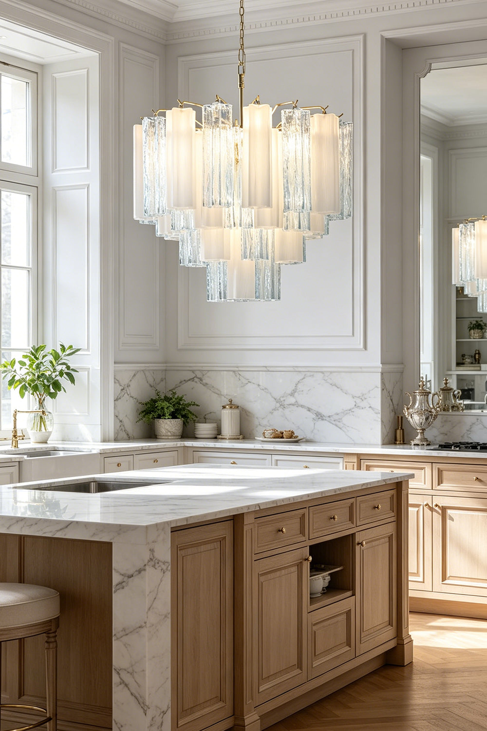 Glacier Ice Glass Chandelier