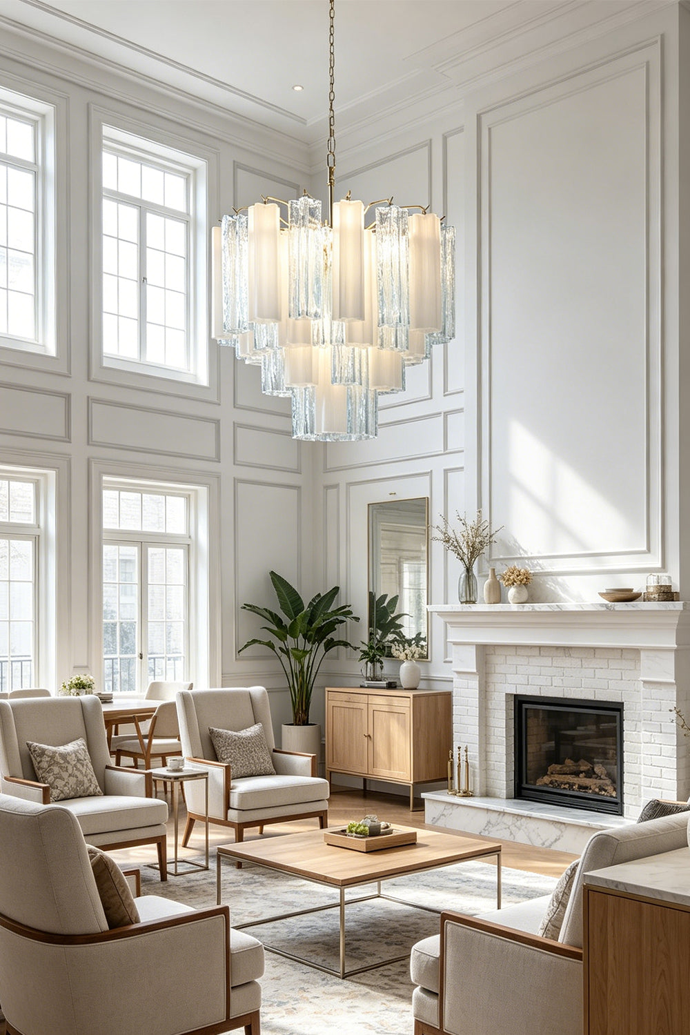 Glacier Ice Glass Chandelier