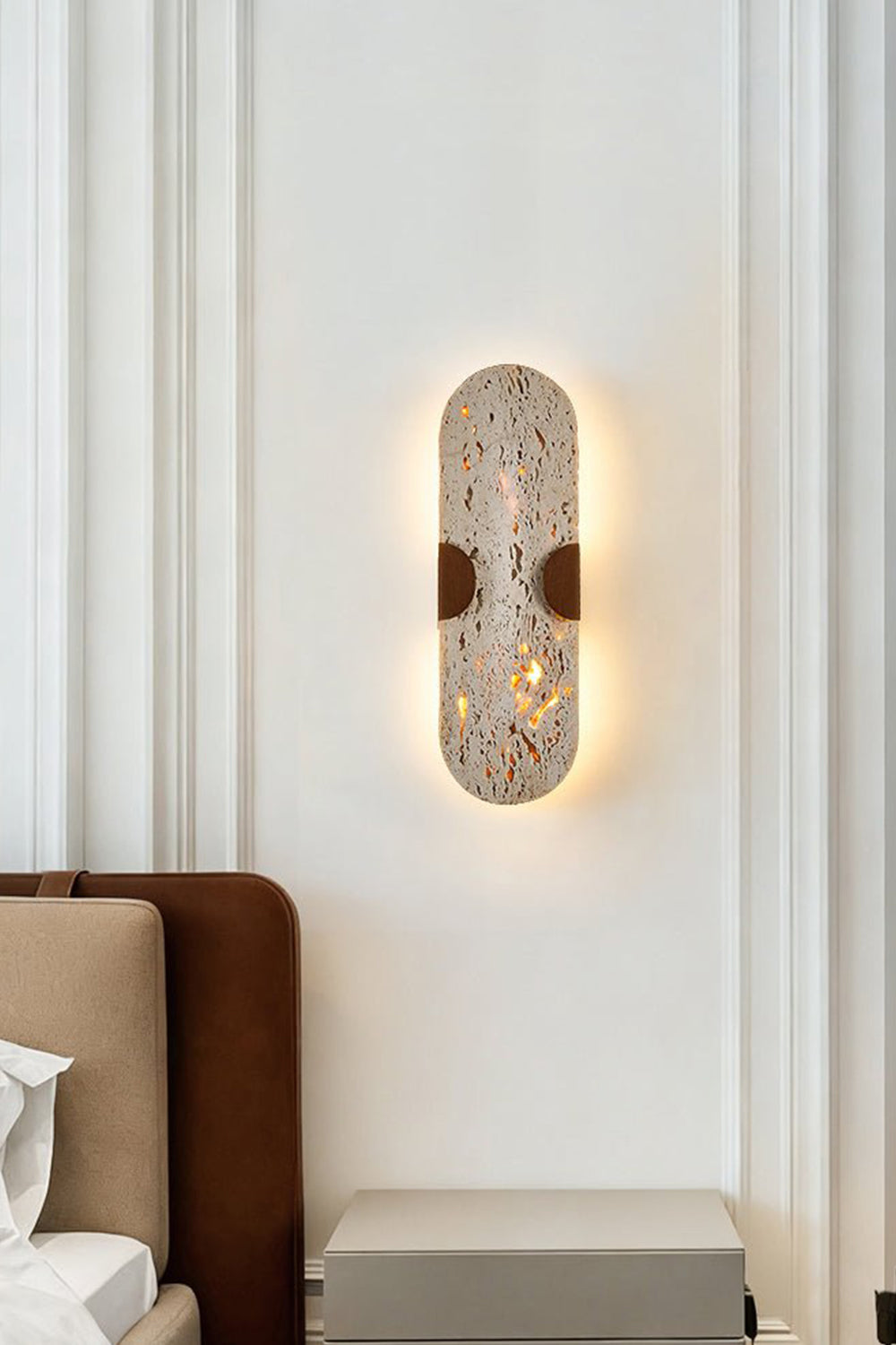 GlowPore Travertine Wall Lamp