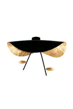 Gold-Tone Sculptural Ceiling Light