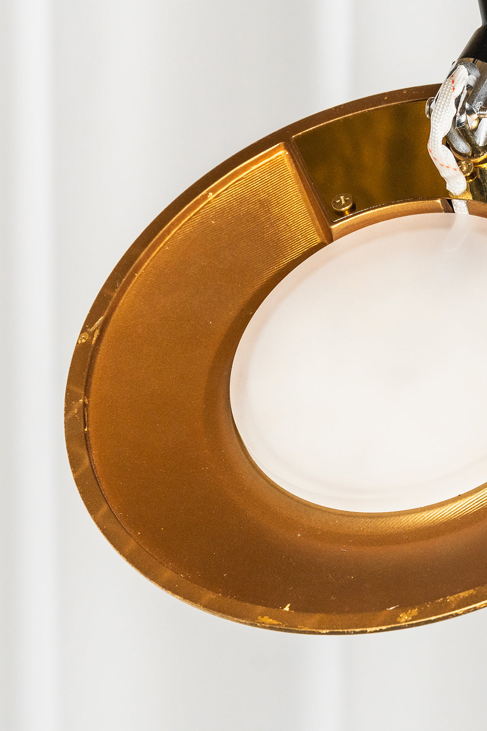 Gold-Tone Sculptural Ceiling Light
