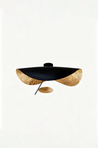 Gold-Tone Sculptural Ceiling Light