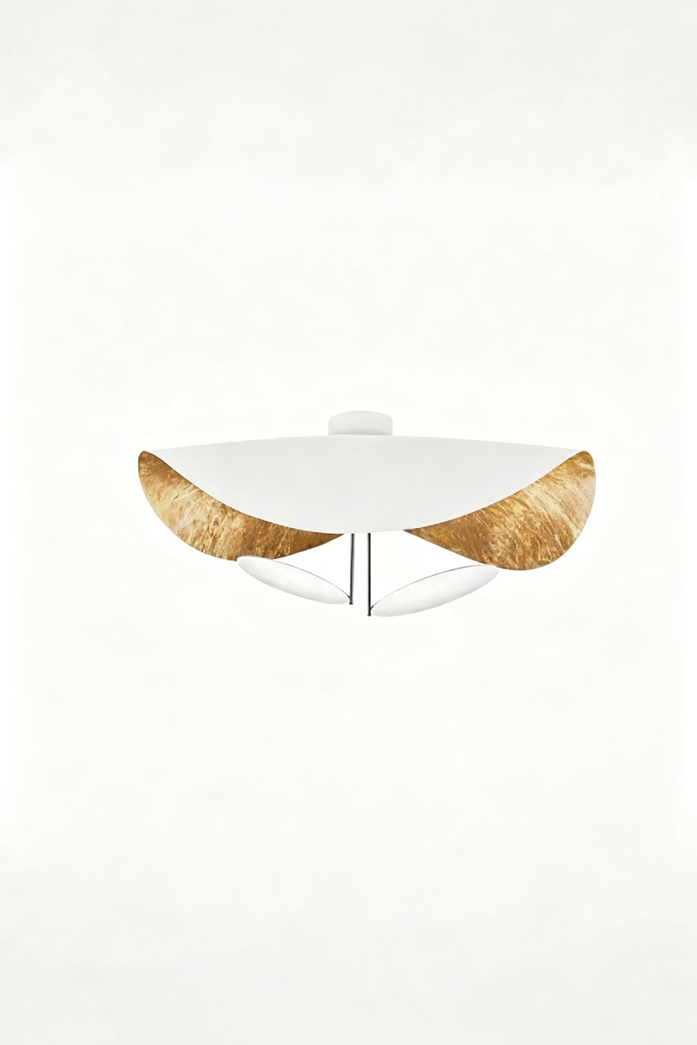 Gold-Tone Sculptural Ceiling Light