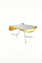 Gold-Tone Sculptural Ceiling Light