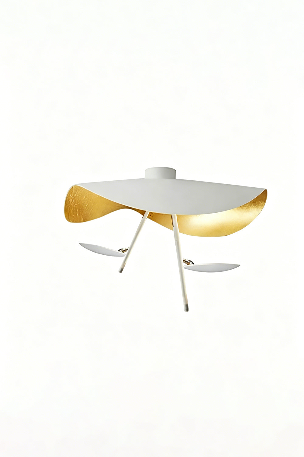 Gold-Tone Sculptural Ceiling Light