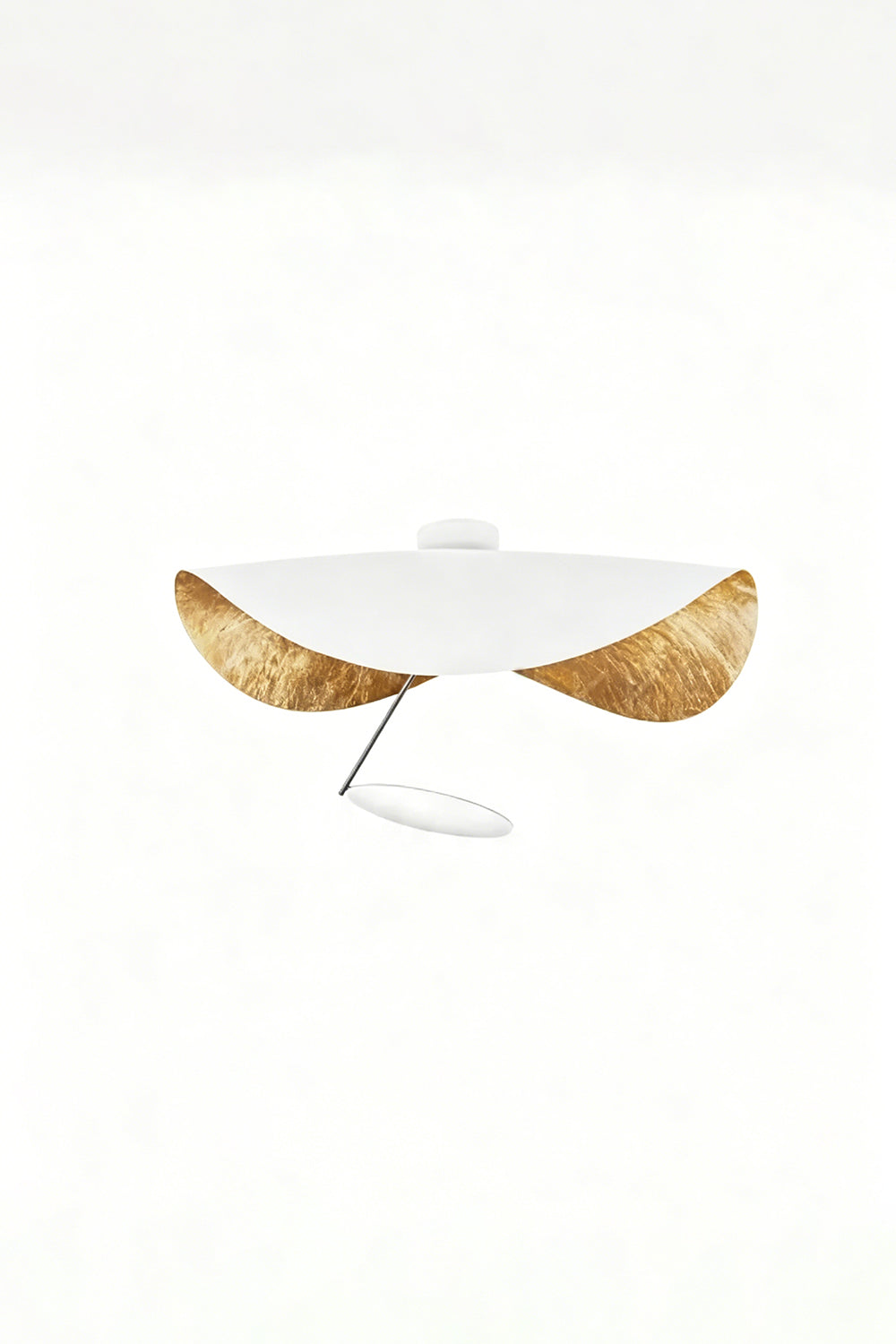 Gold-Tone Sculptural Ceiling Light