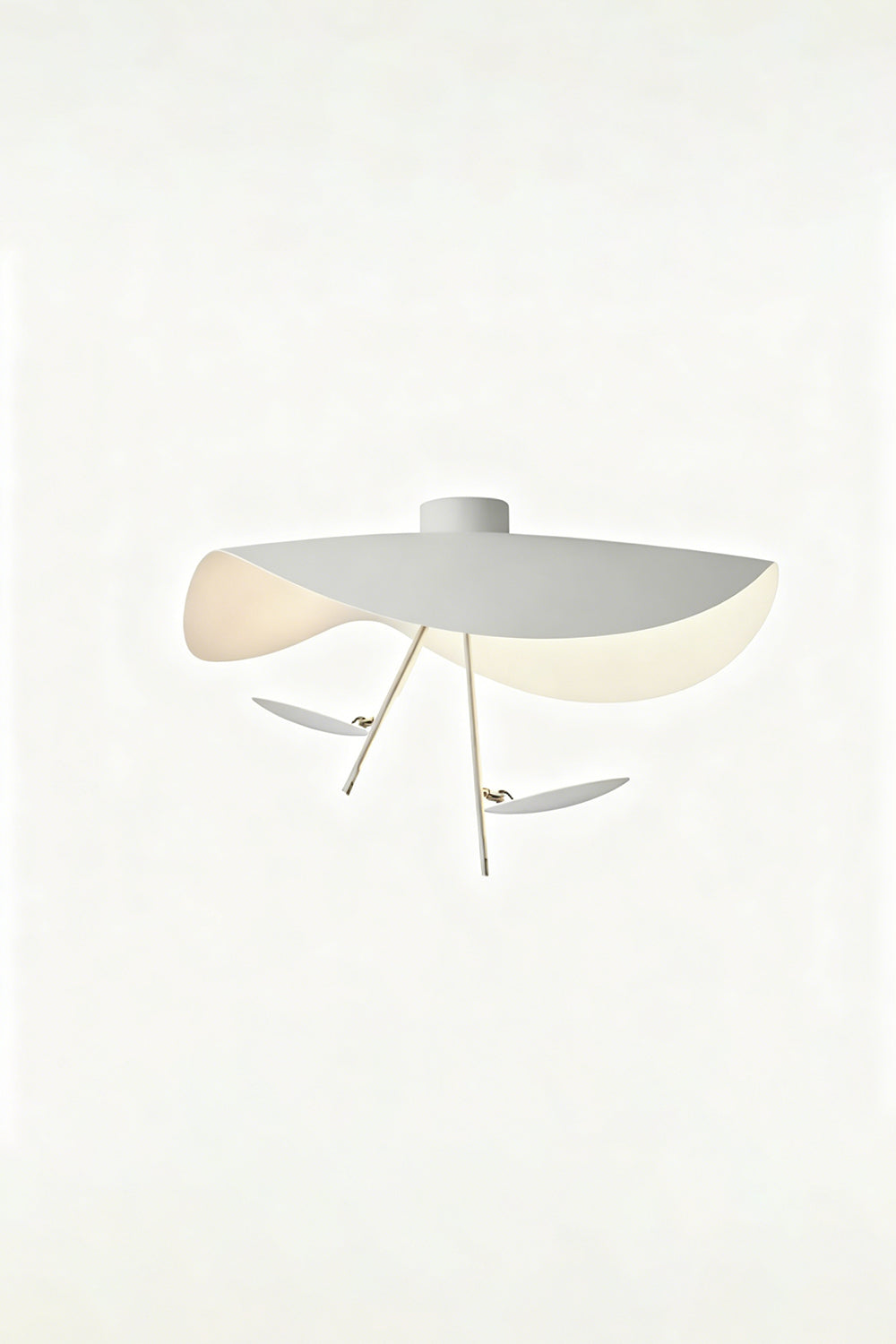 Gold-Tone Sculptural Ceiling Light
