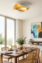 Gold-Tone Sculptural Ceiling Light