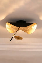 Gold-Tone Sculptural Ceiling Light