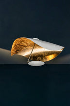 Gold-Tone Sculptural Ceiling Light