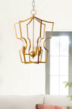 Golden Frame Lantern Chandelier
