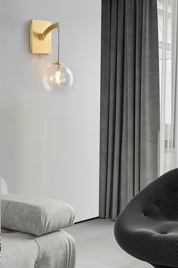 Golden Globe Wall Light