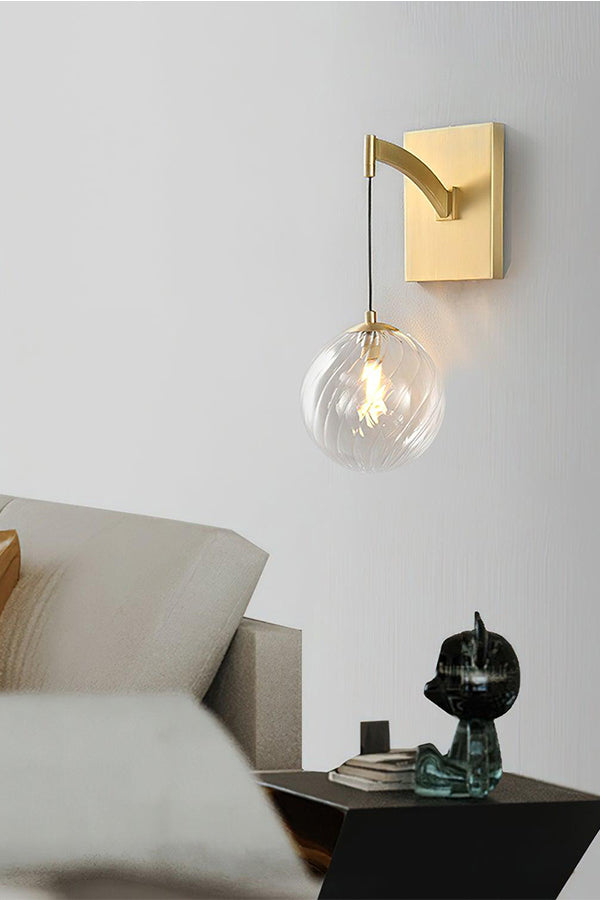 Golden Globe Wall Light