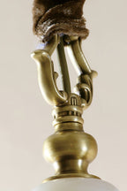 Golden Scroll-Lantern Chandelier