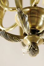 Golden Scroll-Lantern Chandelier