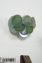 Green Art Glass Discs Wall Lamp