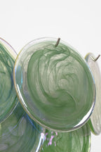 Green Art Glass Discs Wall Lamp