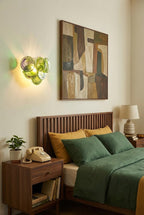 Green Art Glass Discs Wall Lamp